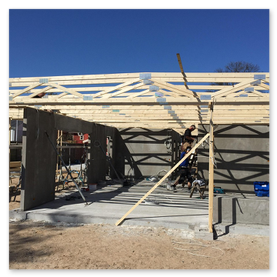 Rohbau: Lattungen für Flachdach